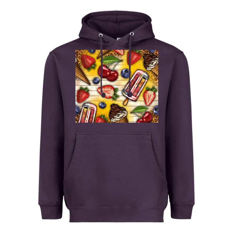 Summer Ice Cream With Fruits Heavyweight Hoodie by TumblerDesignByShophia | Teevron