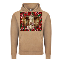 Vintage Coffee christmas heifer with candy canes Vintage Hoodie - BarkalooDesign