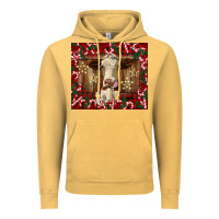 Vintage Mustard christmas heifer with candy canes Vintage Hoodie - BarkalooDesign