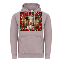 Vintage Zinc christmas heifer with candy canes Vintage Hoodie - BarkalooDesign