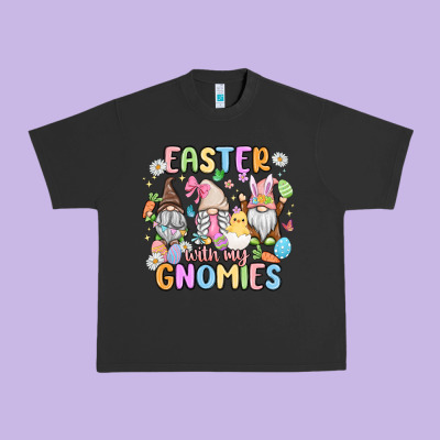 Easter  With My Gnomies Urban Heavy Tee Designed By Maliassmallbusiness