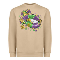 Mushroom mardi gras lips Heavyweight Sweatshirt - MaliasSmallBusiness