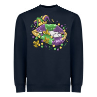 Navy mardi gras lips Heavyweight Sweatshirt - MaliasSmallBusiness