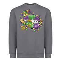 Storm mardi gras lips Heavyweight Sweatshirt - MaliasSmallBusiness