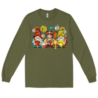 Army Green sports gnomies Long Sleeve Tee - NancyCooperArtShop