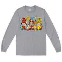 Heather Grey sports gnomies Long Sleeve Tee - NancyCooperArtShop