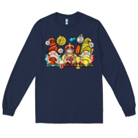Navy sports gnomies Long Sleeve Tee - NancyCooperArtShop