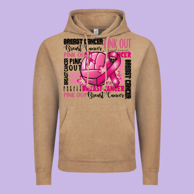 Volleyball Pink Out Breast Cancer Vintage Hoodie Designed By Ranaportraitstore