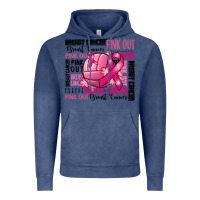 Vintage Denim volleyball pink out breast cancer Vintage Hoodie - RanaPortraitStore