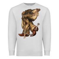 Dove Grey Cowboy boots western Premium Sweatshirt - HowdyJamesFarm