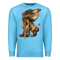 Ocean Blue Cowboy boots western Premium Sweatshirt - HowdyJamesFarm