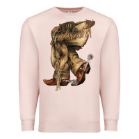 Pale Pink Cowboy boots western Premium Sweatshirt - HowdyJamesFarm