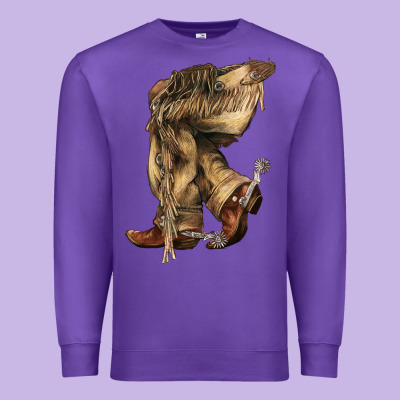 Cowboy Boots Western Premium Sweatshirt Designed By Howdyjamesfarm