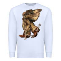 White Cowboy boots western Premium Sweatshirt - HowdyJamesFarm