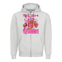 Dove Grey Survivor queen Breast Cancer afro girl sneakers Zipper Hoodie - RanaPortraitStore