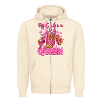 Sandshell Survivor queen Breast Cancer afro girl sneakers Zipper Hoodie - RanaPortraitStore