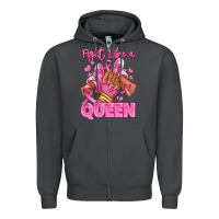 Smoke Survivor queen Breast Cancer afro girl sneakers Zipper Hoodie - RanaPortraitStore