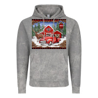 Cloud Rock Christmas farm reindeer and truck Vintage Hoodie - BarkalooDesign