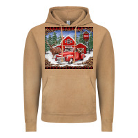 Vintage Camel Christmas farm reindeer and truck Vintage Hoodie - BarkalooDesign