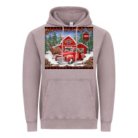 Vintage Zinc Christmas farm reindeer and truck Vintage Hoodie - BarkalooDesign