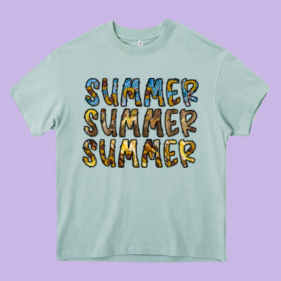Summer Summer Heavy Core Tee Designed By Cowhidedigitalart