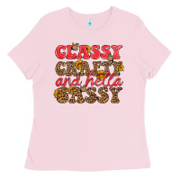 Bubblegum Pink classy crafty and hella sassy Ladies Tee - HRA Design Shop
