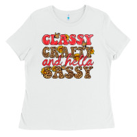 White classy crafty and hella sassy Ladies Tee - HRA Design Shop