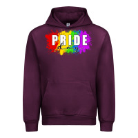 Mauve Wine Pride Day Urban Hoodie - FaDigitalArtStudio