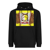 Black raising ballers with baseball and softball leopard tumbler tbs Heavyweight Hoodie - TumblerDesignByShophia