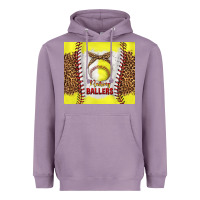Lavender raising ballers with baseball and softball leopard tumbler tbs Heavyweight Hoodie - TumblerDesignByShophia