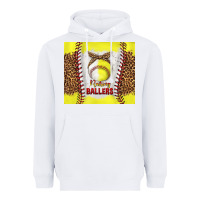 White raising ballers with baseball and softball leopard tumbler tbs Heavyweight Hoodie - TumblerDesignByShophia