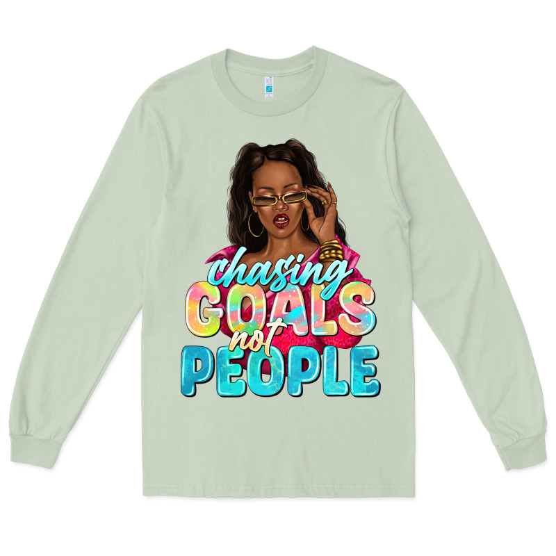 Chasing Goals Not People Long Sleeve Tee by NancyCooperArtShop | Teevron