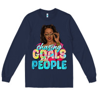 Navy chasing goals not people Long Sleeve Tee - NancyCooperArtShop