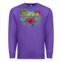 Purple Summer Mom Premium Sweatshirt - HowdyJamesFarm