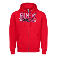 Red Fu*ck Cancer Zipper Hoodie - RanaPortraitStore