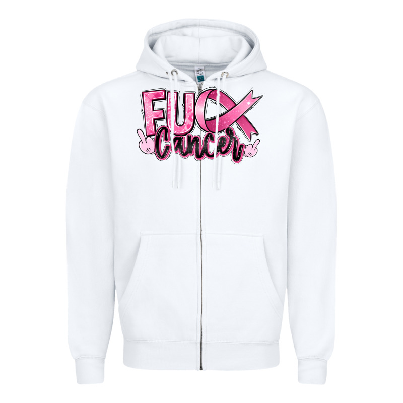 Fu*ck Cancer Zipper Hoodie by RanaPortraitStore | Teevron