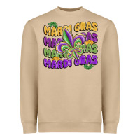 Mushroom mardi gras with fleur de lis Heavyweight Sweatshirt - MaliasSmallBusiness