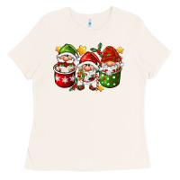 Bone coffee cup santa gnomies Ladies Tee - FaDigitalArtStudio