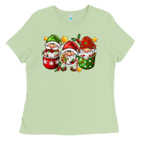 Matcha coffee cup santa gnomies Ladies Tee - FaDigitalArtStudio