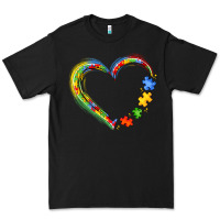 Black autism heart Premium Tee - JahusDesignShop
