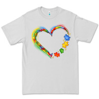 Dove Grey autism heart Premium Tee - JahusDesignShop