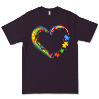 Plum autism heart Premium Tee - JahusDesignShop