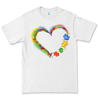 White autism heart Premium Tee - JahusDesignShop