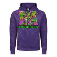 Cloud Purple mardi gras louisiana fleur de lis Vintage Hoodie - Jasminsmagicworld