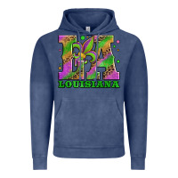 Vintage Denim mardi gras louisiana fleur de lis Vintage Hoodie - Jasminsmagicworld