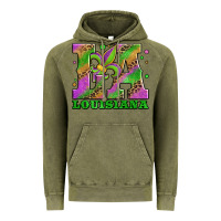 Vintage Olive mardi gras louisiana fleur de lis Vintage Hoodie - Jasminsmagicworld