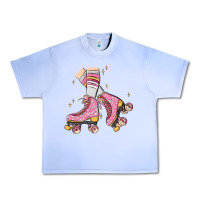Grape Ice skate Urban Heavy Tee - MaliasSmallBusiness