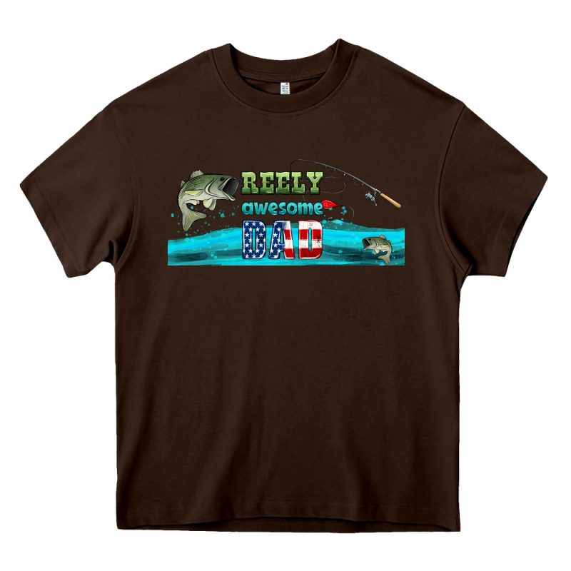 Reely Awesome Dad  Libbey Glass Heavy Core Tee by HRA Design Shop | Teevron