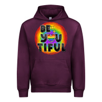 Mauve Wine Be you tiful pride Urban Hoodie - FaDigitalArtStudio