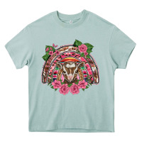 Arona pink floral baby goat rainbow Heavy Core Tee - BarkalooDesign